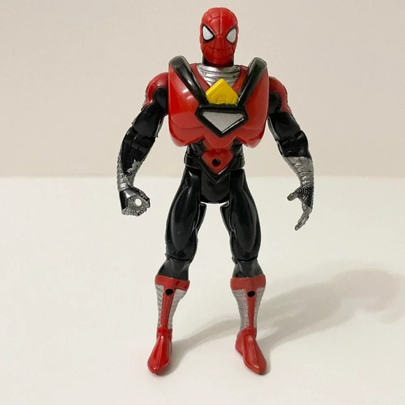 Vtg 1996 Toy Biz Techno  Wars Radioactive Spider Armor Spider Man Action Figure - Picture 15 of 16